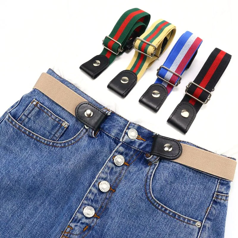 No Buckle Elastic Stretch Belts for Men and Women, Comfortable Invisible Belts for Jeans Pants