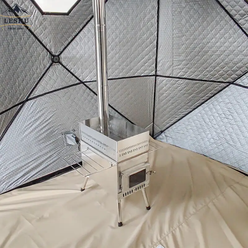 Outdoor Double Off The Ground Flip Portable Cot With Bed Winter 8 Person Solo And Snow Proof Cold And Sauna Carp Fishing Tent