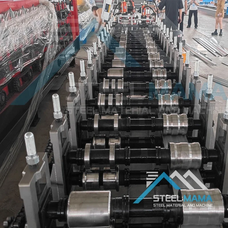 Factory Supply Full Automatic Color Steel Metal Double Row Stud Fence Panel Cold Roll Forming Machine