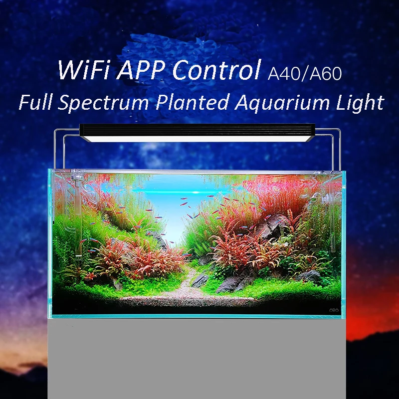 WRGB II 2 LED Light Upgrade RGB Full Specturn WiFi APP Control Water Plant Aquarium Lighting Fish Tanks Accessories