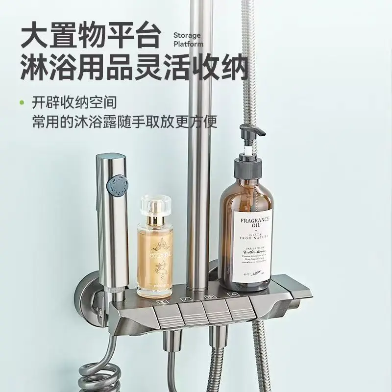 Горячая Цена продажи: полностью медный душ для ванной комнаты керамический сердечник с 5-летней гарантией ручной кнопкой остановки