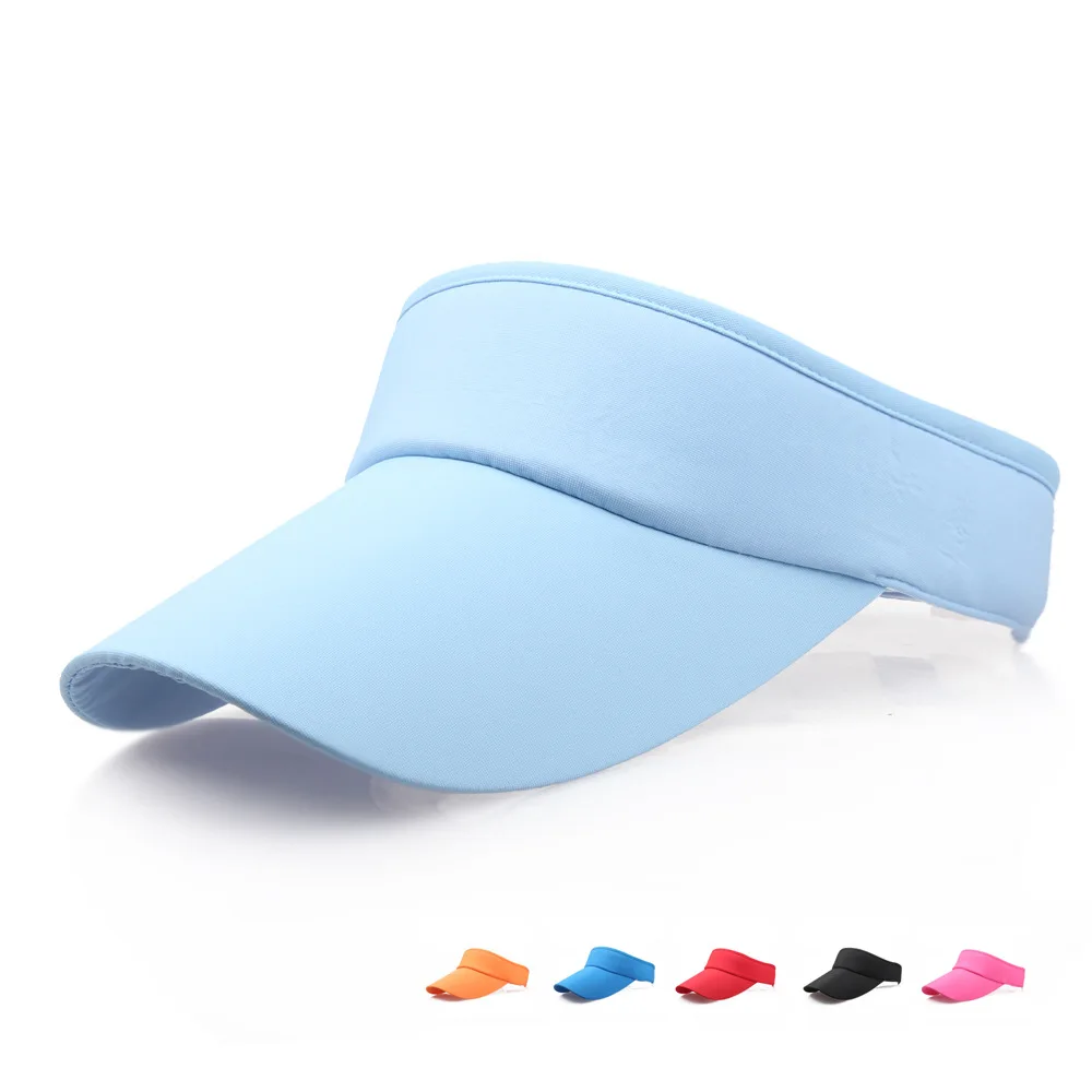 Customize High Quality Men Women Hat Vizor Sun Visor Adjustable Sports Tennis Golf Headband Cap Unisex  Empty Top Hats