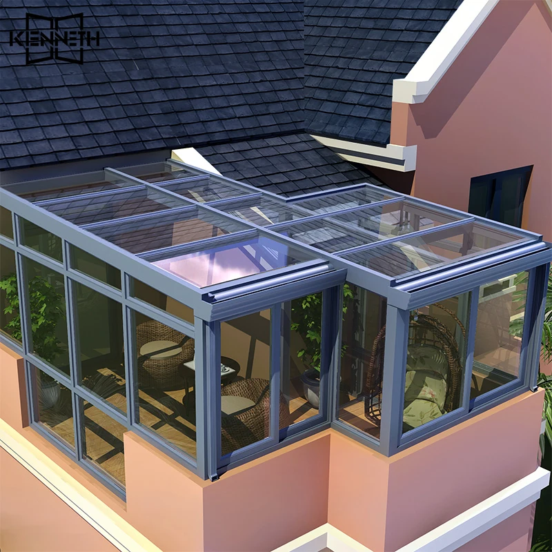aluminium lowes sunroom glass house outdoor glass room china home solarium price vertical glass sunshine solarium