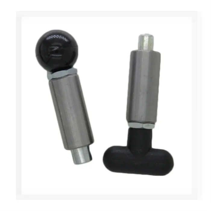 CNC machined custom spring loaded pull indexing plunger pin with T handle or ball handle