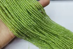 Natural Smooth Charm Gemstone Faceted 4mm Olivine And Citrine Stone Loose Beads Cut Shape For Jewelry Making