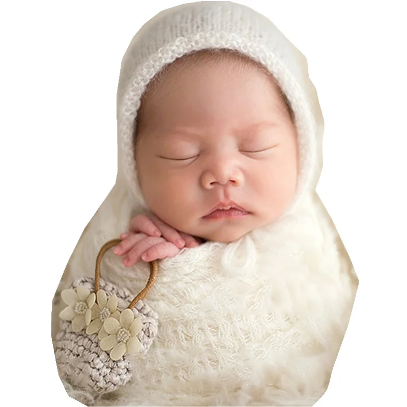Newborn handmade crochet cartoon forest doll house photo props decoration creative handbag