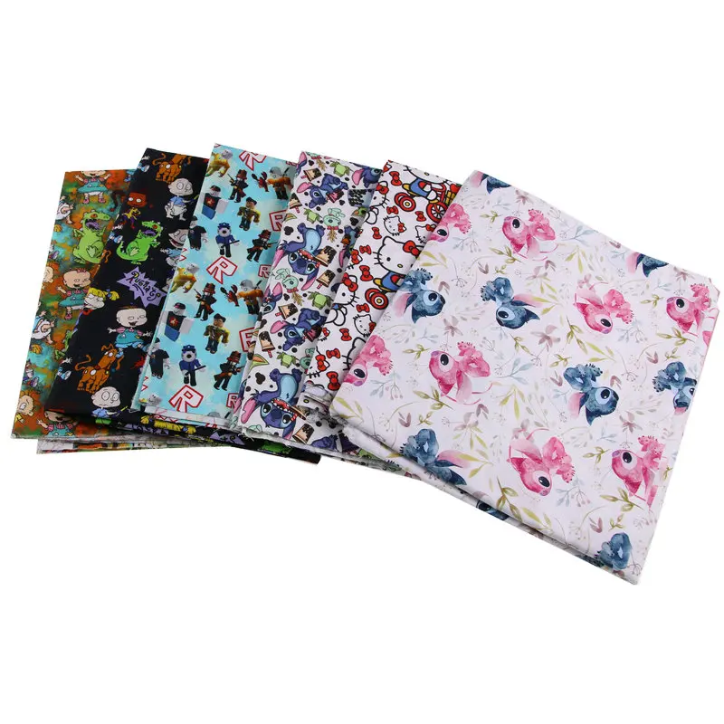 Digital print dress for baby clothing custom newest design plain woven cotton poplin floral printing garment fabric no moq