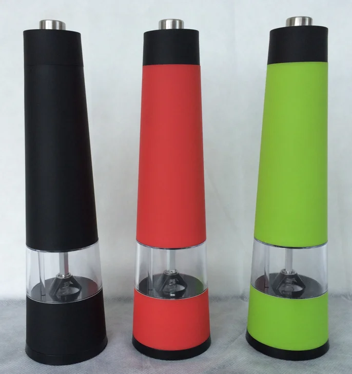 Battery operated Good Quality hot sale mechanism colour salt grinder pepper mill