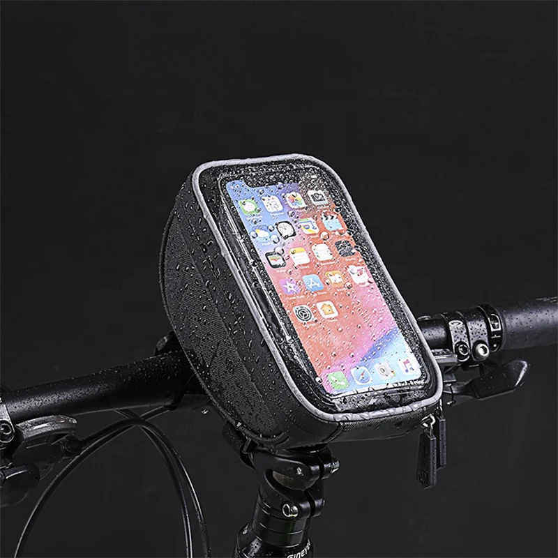 
New Design Chinese Element Waterproof Cycling Phone Bag Frame Handlebar Bag With 6 Inch Screen For Bike Bicycle Bag Phone 