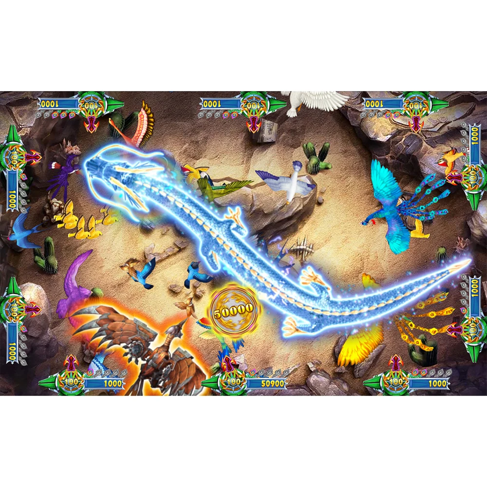 4~10 Player Fish Table Game Machine Cabinet Bird Fairy Arcade Shooting Fish Game Host Accessories