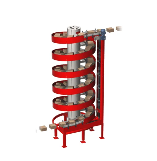 Транспортировочные коробки, моторизованный цепной спиральный конвейер