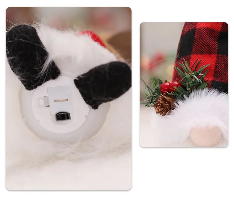 LED Light up Christmas Gnomes Ornaments Handmade Plush Santa Claus Elf Home Decorations Christmas products Gifts 2023