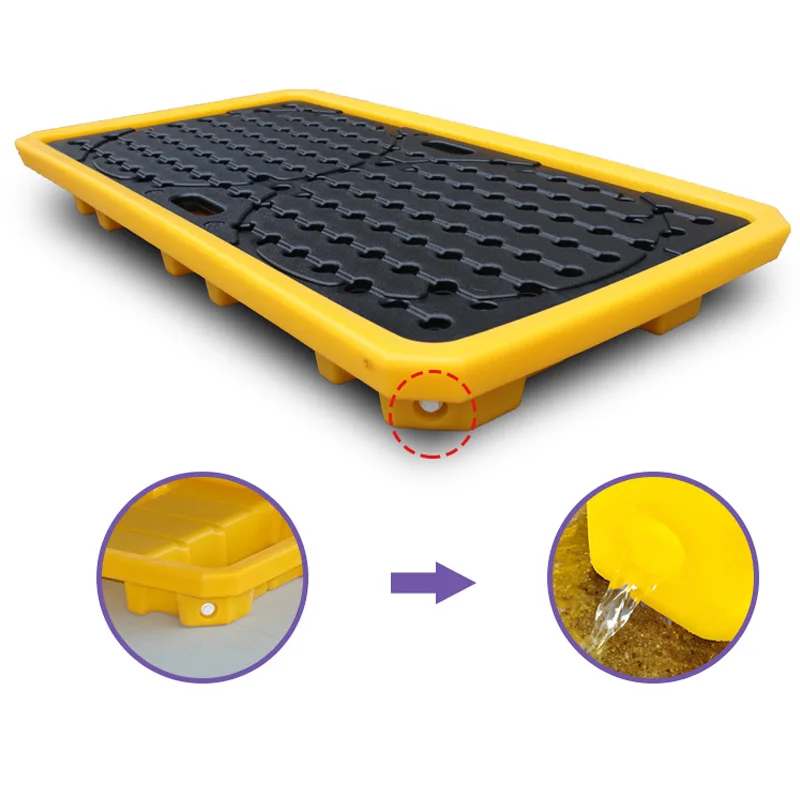 Industrial spill oil leakage storage HDPE plastic pallets