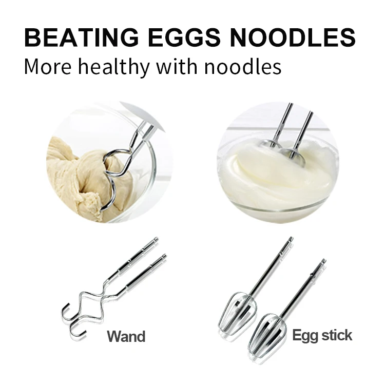 CX-6637 Food Mixer Electric Commercial Steel Mixer Bake Kitchen Batidora Power Manual Egg Beater Planetari Hand Mixer