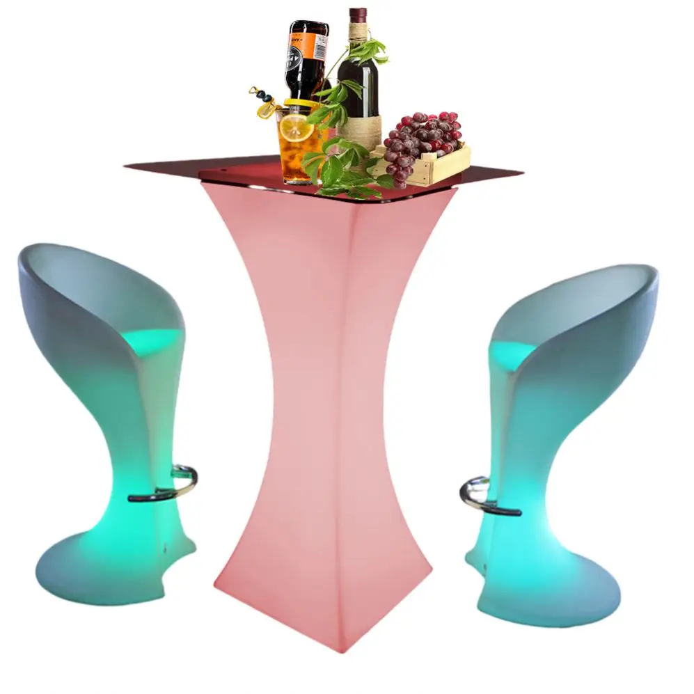 bar tables and chairs for sale /outdoor event coffee tea home bar party led lighting cocktail table and chair pub furniture set