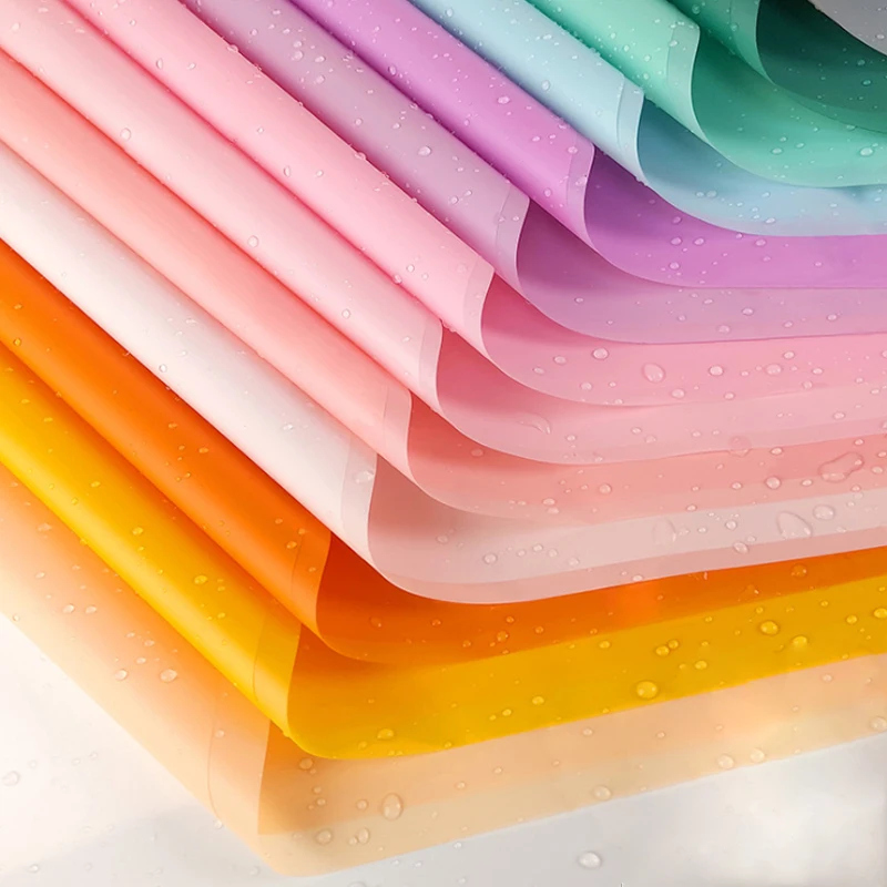 custom Solid Color Fog Surface Translucent pp Plain Paper Flower Gift Wrapping Tissue Coated Water-resistant Packaging Paper