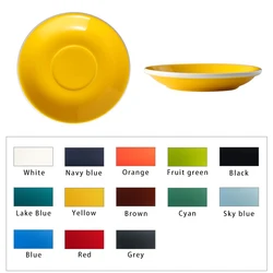 Assorted Colors Hand Made Cup Cappuccino Simple Ceramic Tea Cup And Saucer Black Coffee Cup & Saucer Set