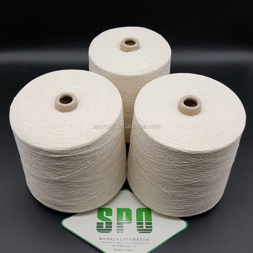 100% Pure Mulberry Spun Silk Yarn from Silk Worm Silk Cocoon