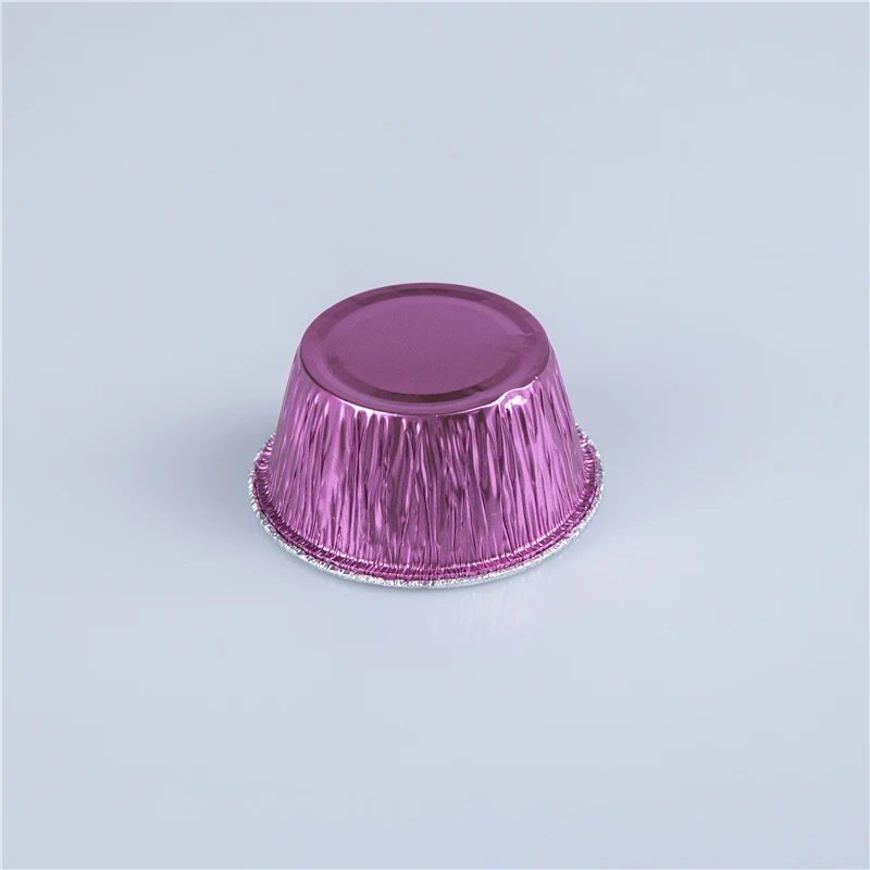 Colorful 105ml disposable aluminum foil cup food grade aluminum foil round baking use muffin cake tray