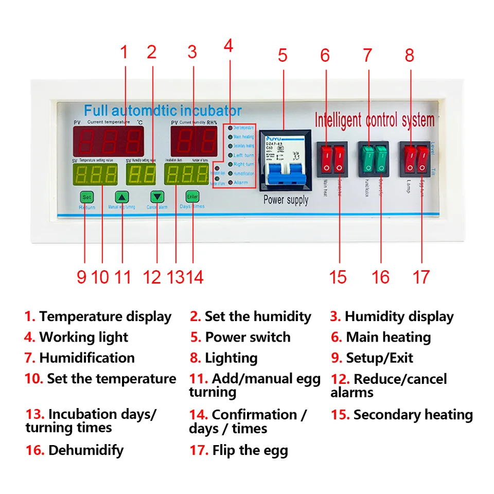Temperature control instrument temperature and humidity controller fully automatic household incubator accessories