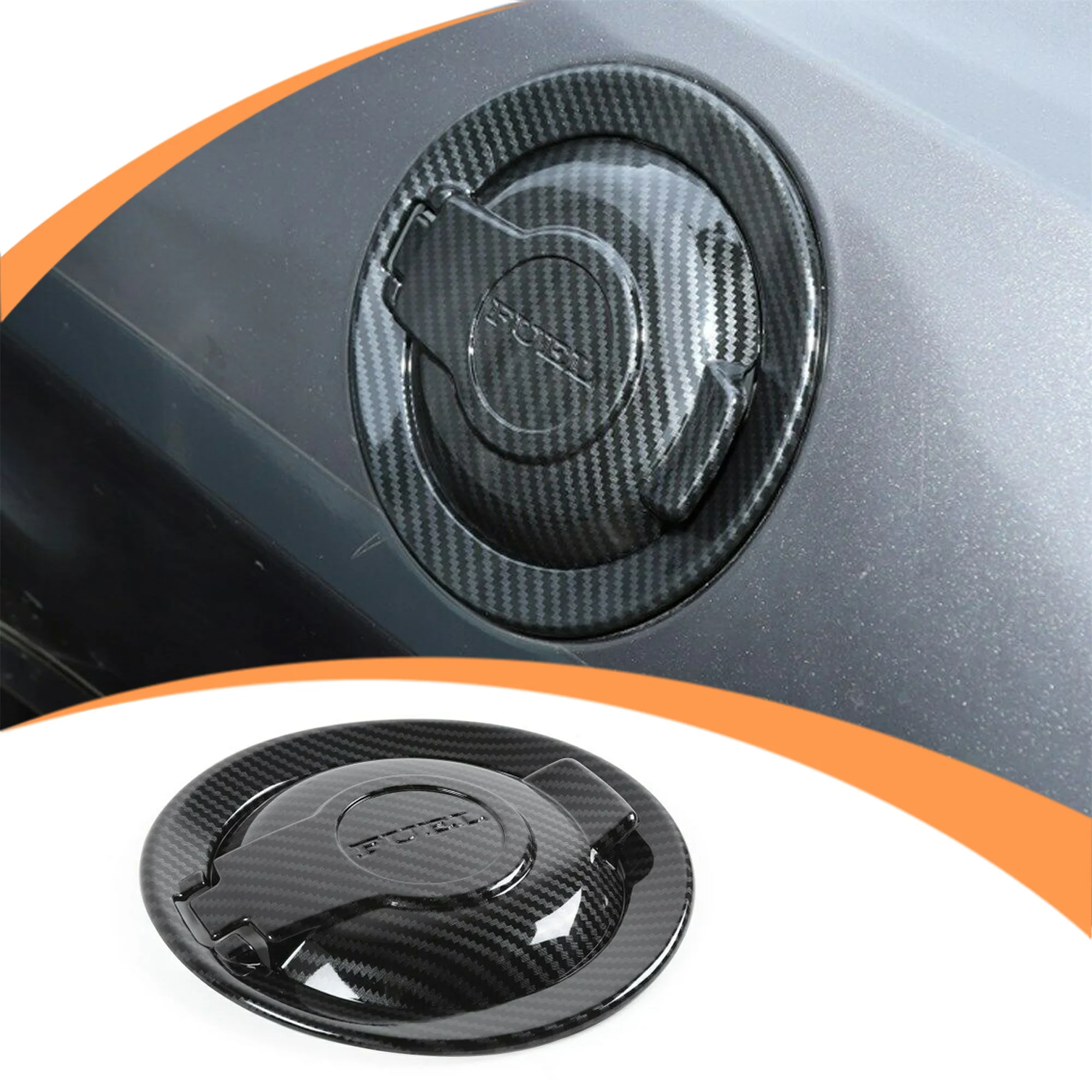 ABS Car Fuel Tank Cap Oil Fuel Gas Tank Cover Decoration Cover Stickers Trim For Dodge Challenger 2015-2021