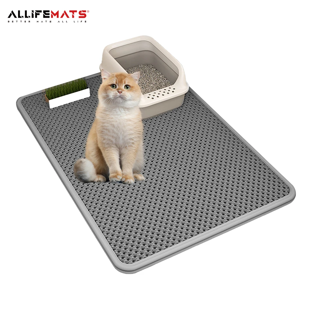 Four Colors Waterproof EVA cat trapper mess free litter mat double layer sand floor cat litter tray mat cat litter mat