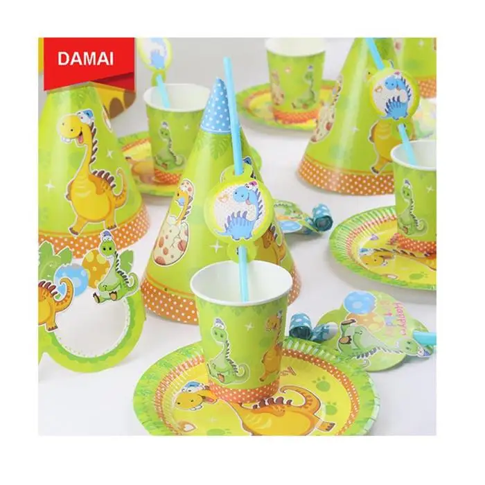 Dinosaurs unicorns mermaids colorful party supplies set boy or girl Birthday party supplies