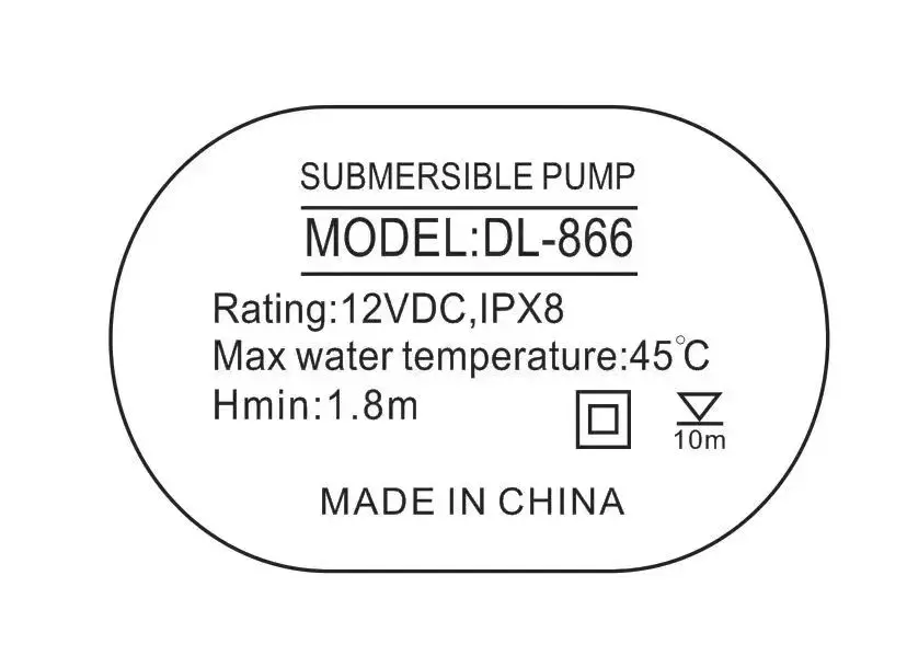 DL HOT SALES AIR COOLER PUMP  DC 12V 25W 1000L./H WATER PUMP