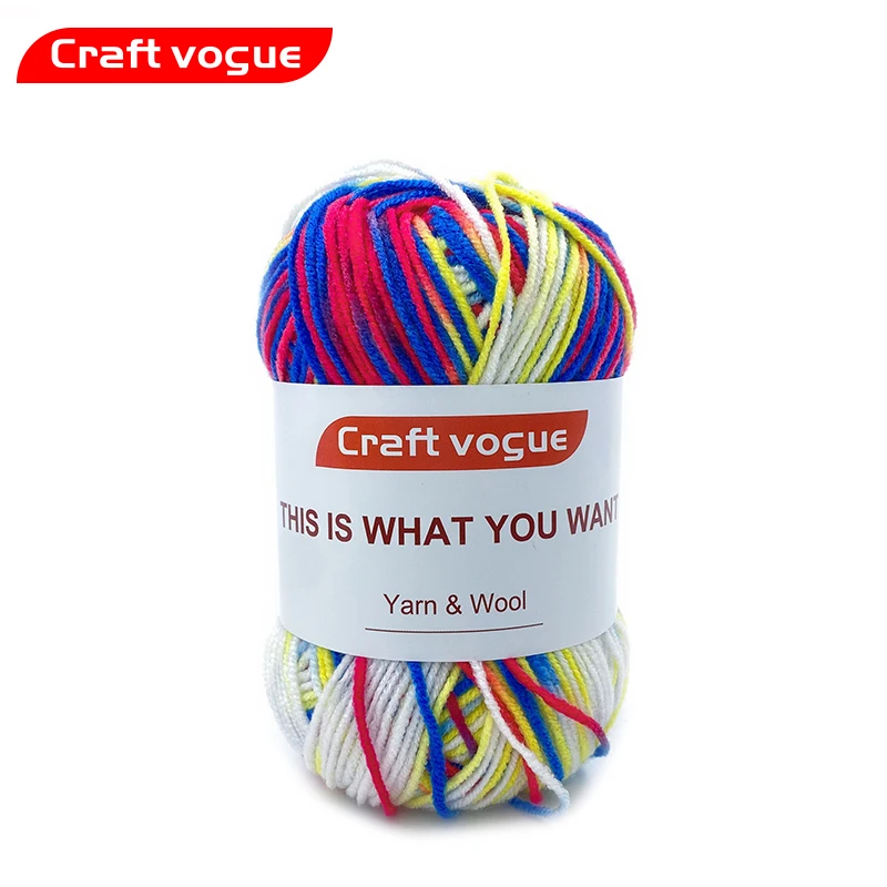 Craft Vogue Wholesale hot selling Big sale high quality dyed 3ply milk cotton yarn for knitting sweater