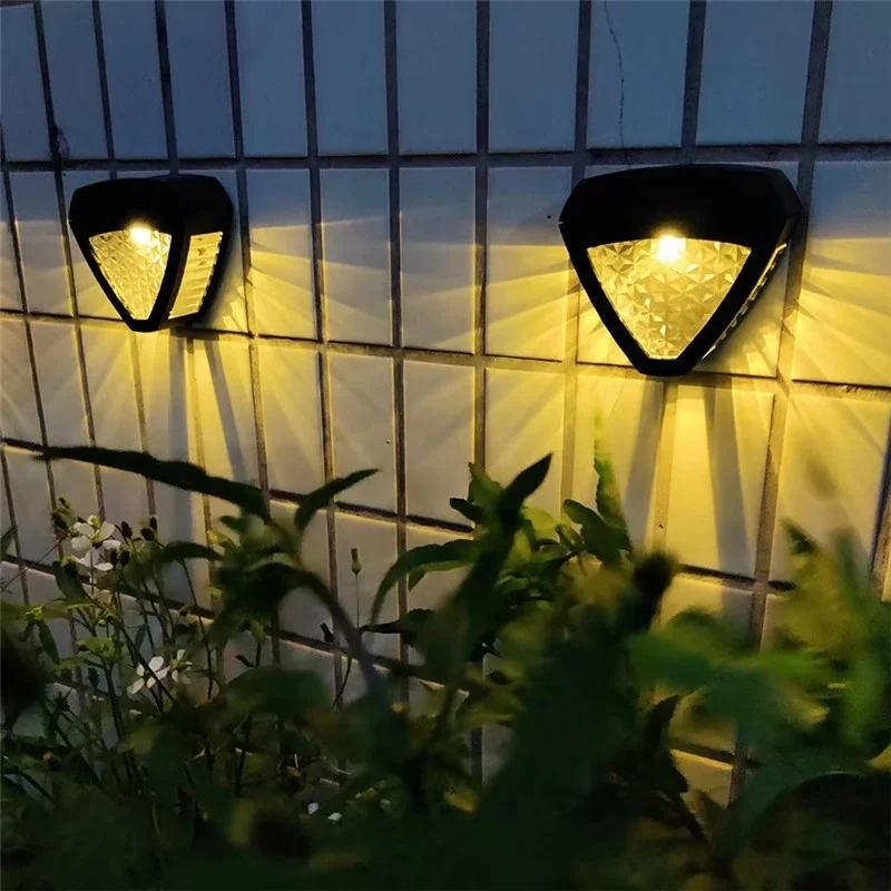 LED outdoor solar garden lighting wall lamp waterproof, suitable for fence wall landscape lawn decorative street lamp
