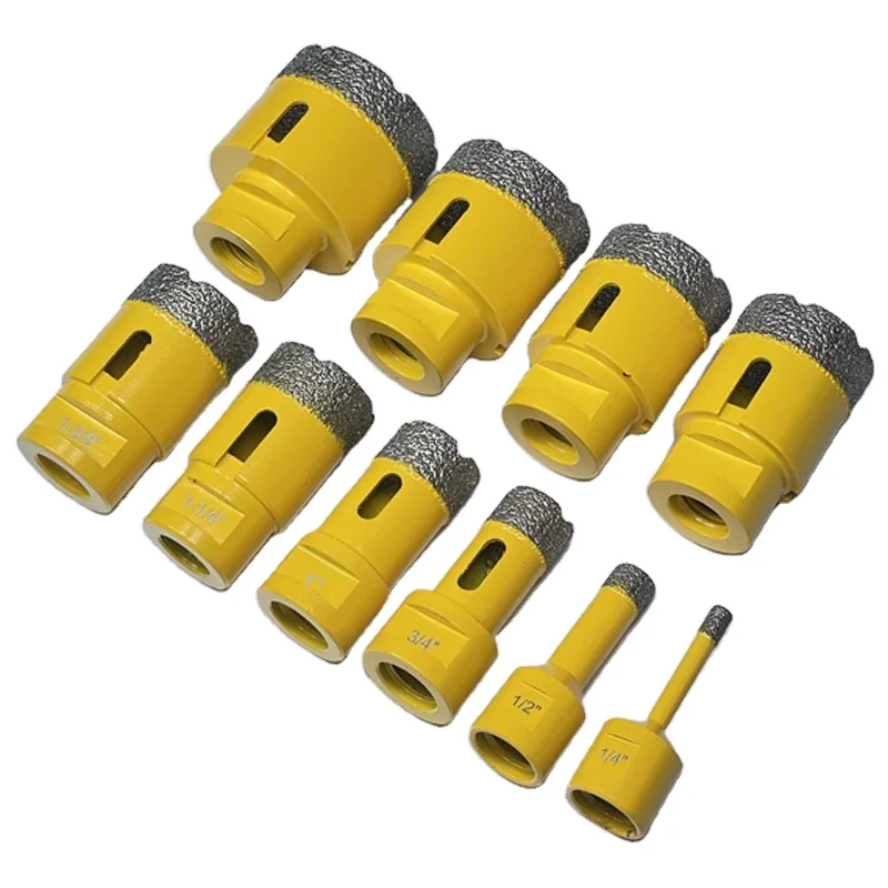 M14 Diamond Concrete Drill Bit Set Diamond Hole Cutter Vacuum Brazed Dry Diamond Core Drill Bits Set