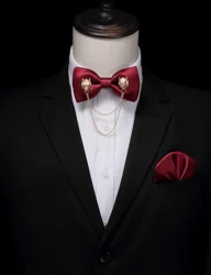 Wholesale Luxury Polyester Personalized Style Men Set Bow Tie Gift Boxes