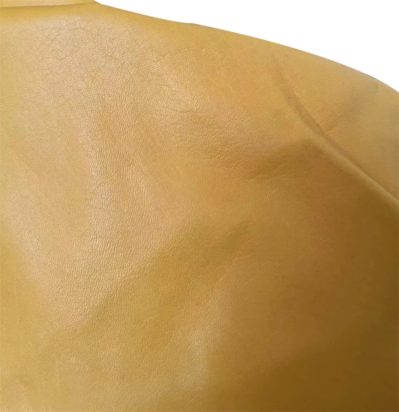 Yellow color cow gloves leather