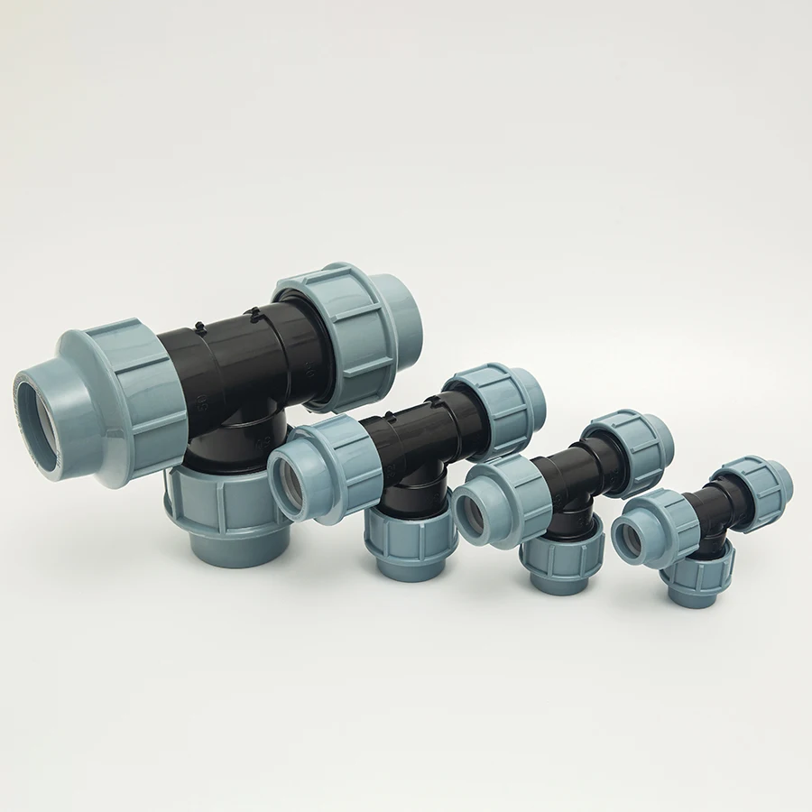 Factory Supply High Quality Water Supply Irrigation PN16 DN32 DN63 Connectors Quick Couplings PP Compression Fitting