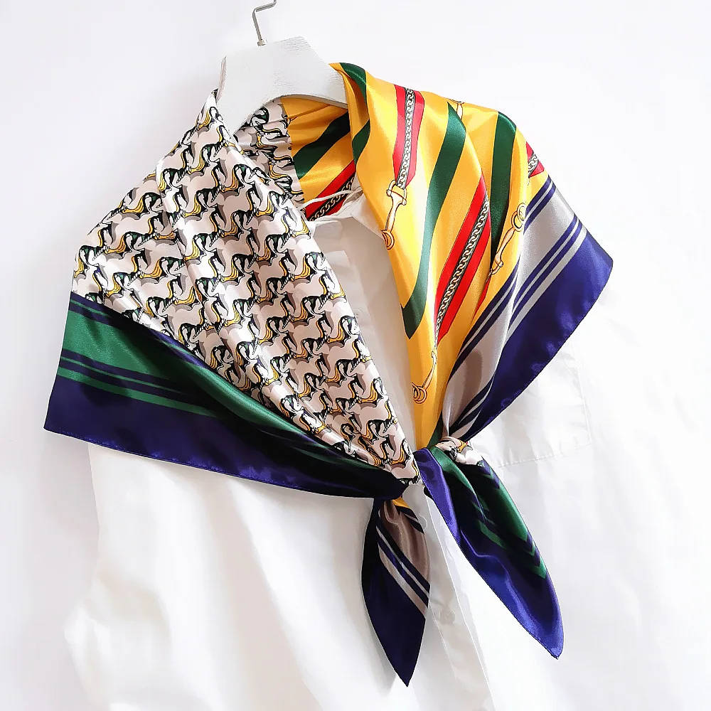 Женский шелковый шарф для украшения одежды