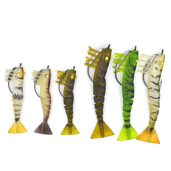 50/90/120mm TPR lure Customized High Quality Fishing Lure TPR Material Soft Shrimp