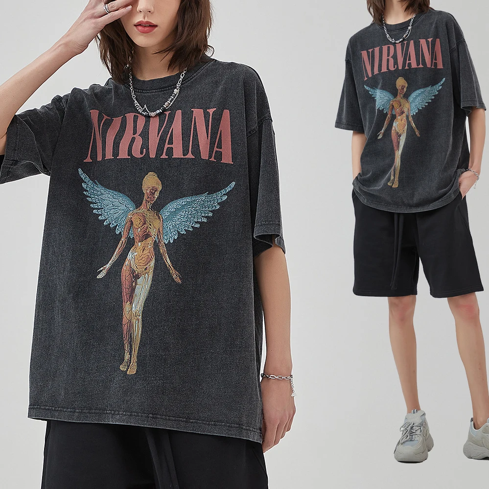 wholesale custom premium t-shirt Streetwear Heavyweight Tshirt Oversize 100 cotton t shirt  DTF Printed Unisex Graphic t shirts