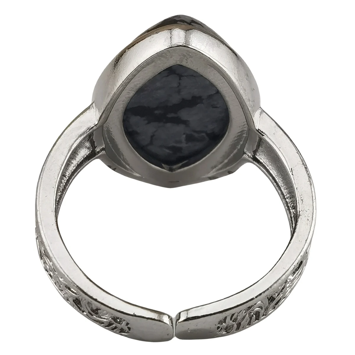 Trendy High Quality Snowflake Gemstone Rings for Women Silver Plated Horse Eye Shape Adjustable Female Rings Jewelry