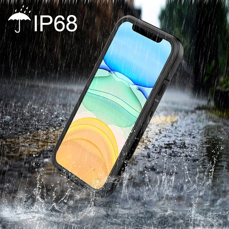 Shellbox IP68 2 Meters Waterproof Shockproof Phone Case For Iphone 11 Waterproof Case With Screen Protector Built-in