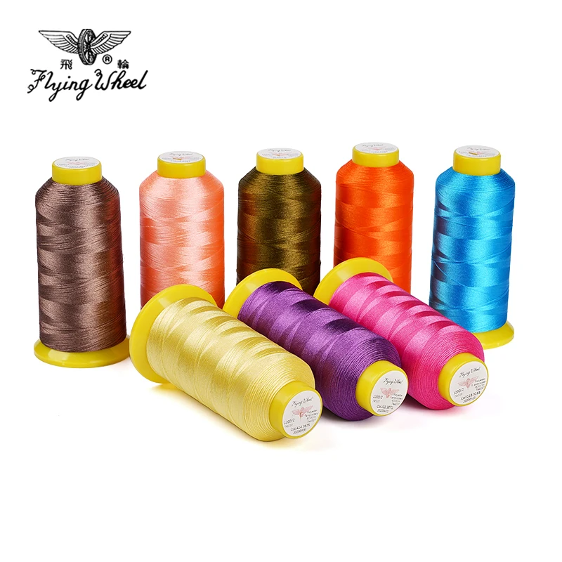 In Stock 4000 Meters Polyester Embroidery Thread Tex27 Ticket120 120D/2 Colorful Sewing Thread