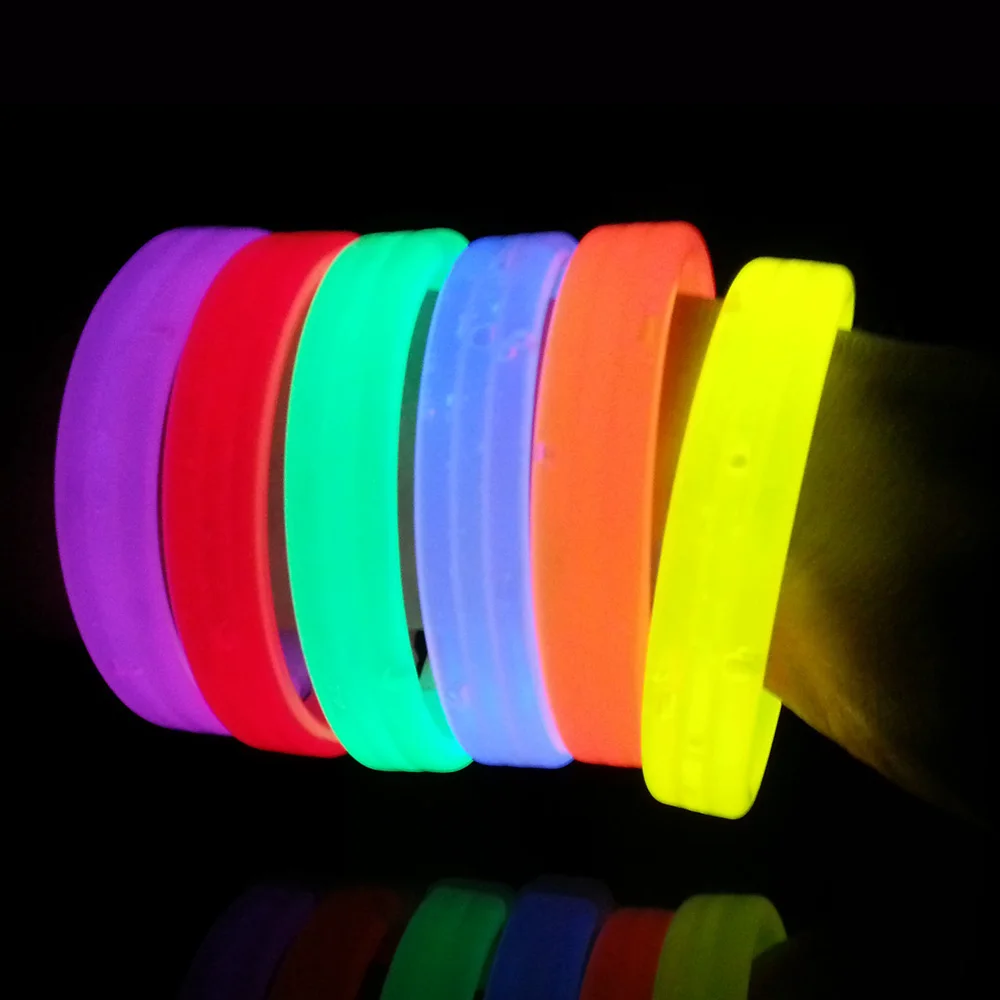Custom Logo Lettering Fluorescent Sports Silicone Wristband For Men And Women Universal Silicone Bracelet