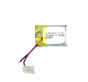 YJ li-ion battery 3.7v 601622 160mAh OEM/ODM Rechargeable Lithium-on Battery for Flashlight