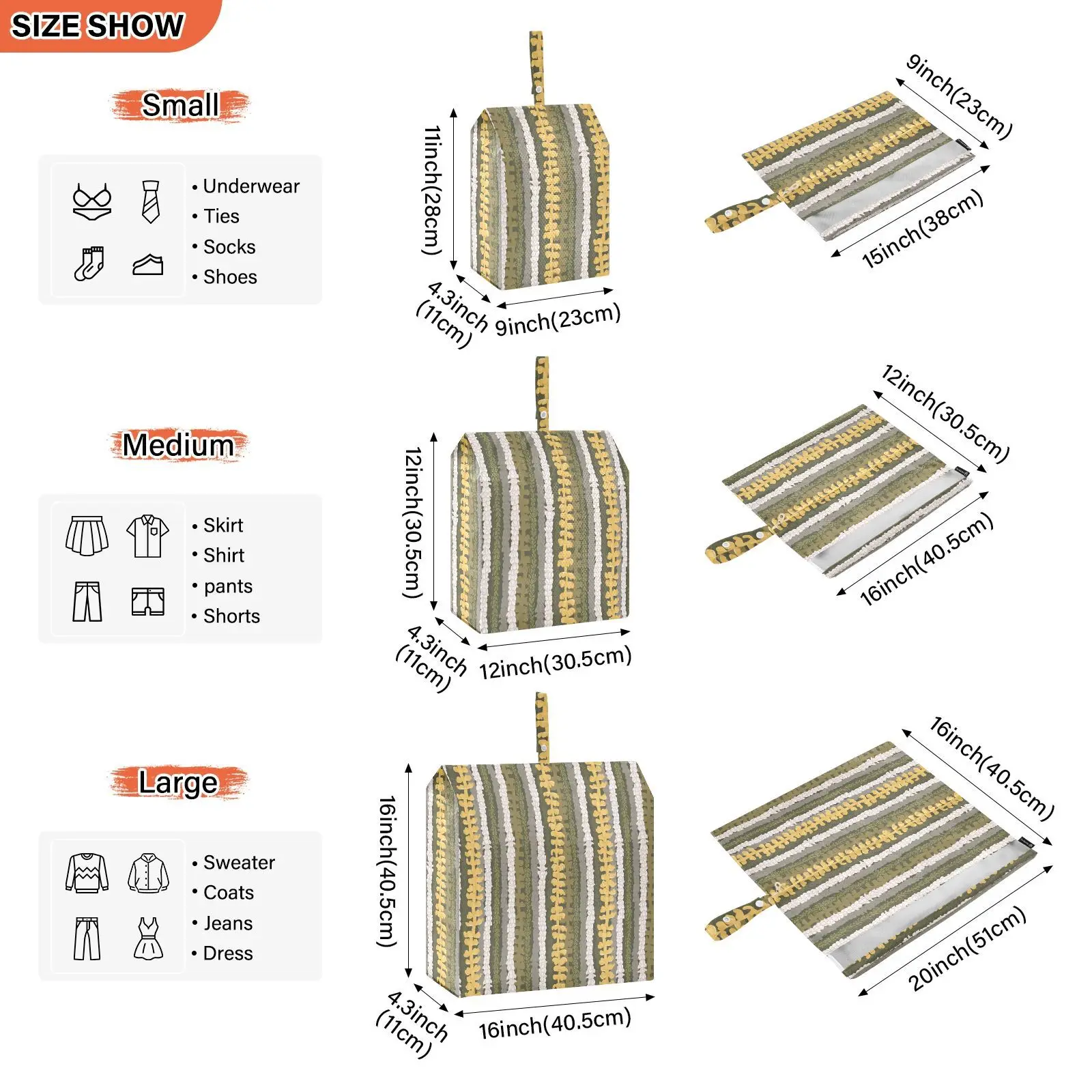 3 Set Travel Accessories Expandable Luggage Custom Design Puakenikeni Floral Hawaii Tropical Packing Cubes For Organizing