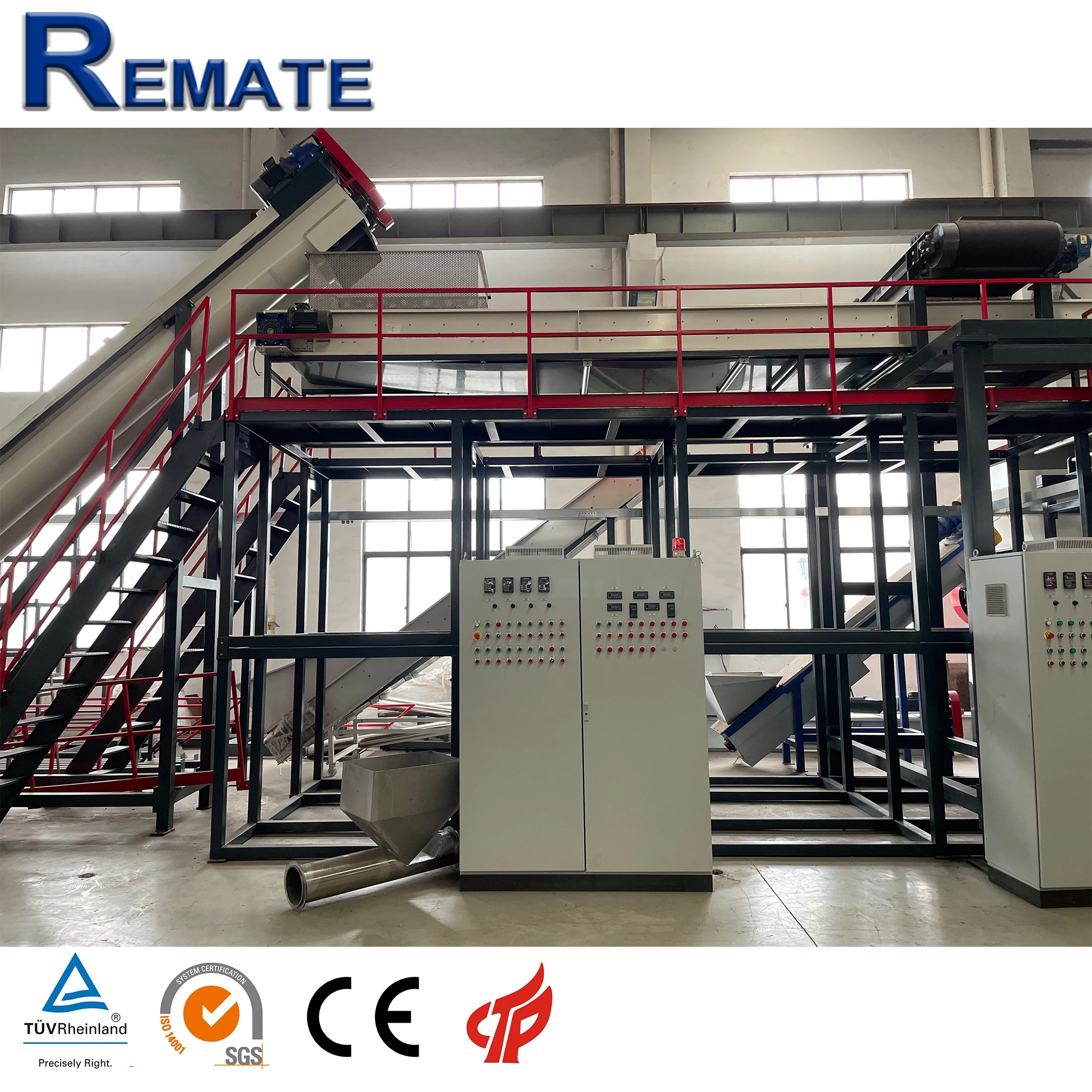2000kg waste plastic PET bottles recycling washing line and crushing machine bottle crusher from remate