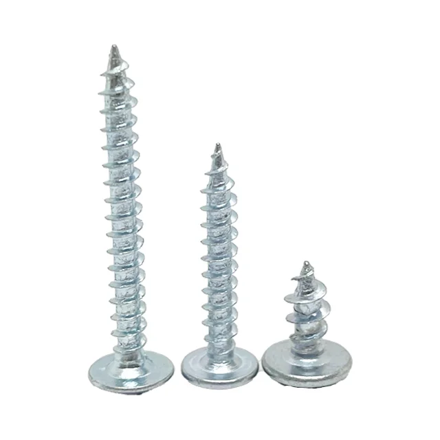 M4 Big Flat Head Cross Mushiroom Self Tapping Screw Mushiroom Umbrella Head Carbon Blue white Steel  Screw