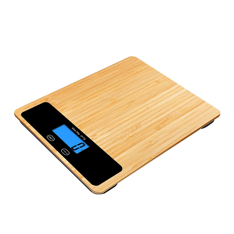 11Lb 5Kg Electric Weight Food Portable Digital Bamboo Kitchen Weighing Scales
