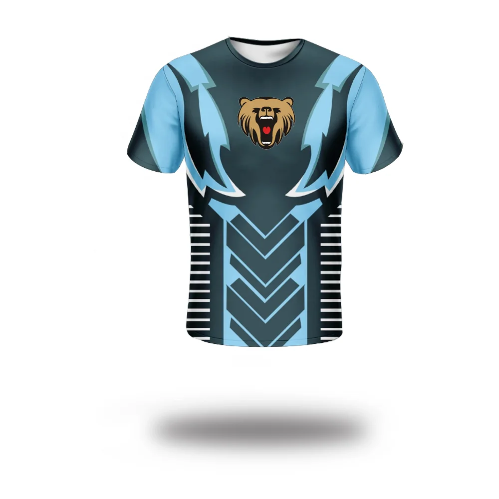 
2021 latest fashion team e-sports game shirts sublimated custom team esports jersey short sleeves 
