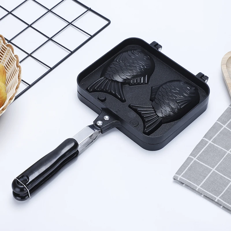 Double Sided Japanese Taiyaki Fish Shaped Casting Mold Pancake Waffle Maker
