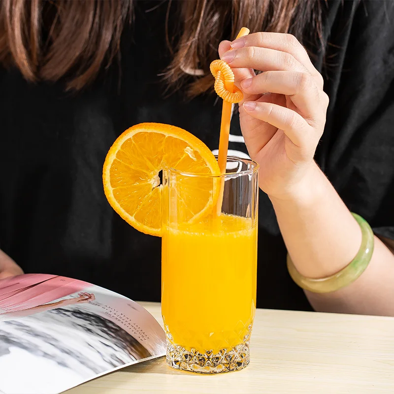 DELI Cheap Machine Made 11.2oz 330ml Big Tall Custom Clear Water Glass Tumbler in Bulk