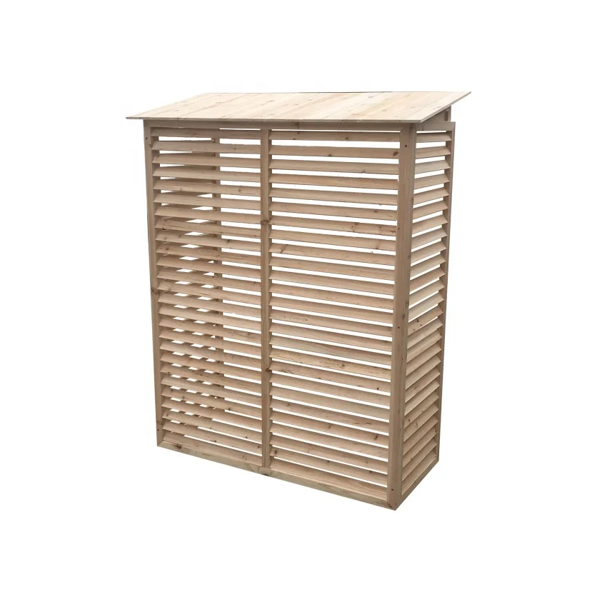Outdoor air conditioner cover decorative conditioner protect cover wooden air condition cover